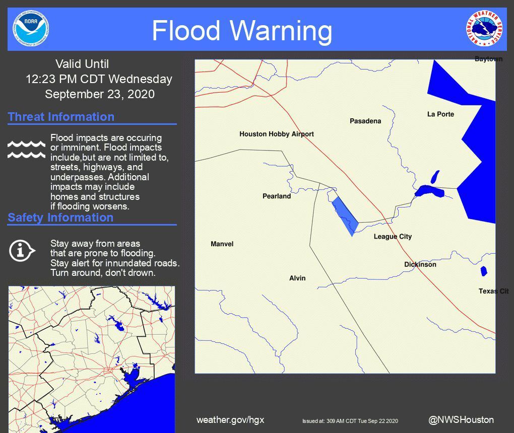 Flood Warning Clear Creek 2